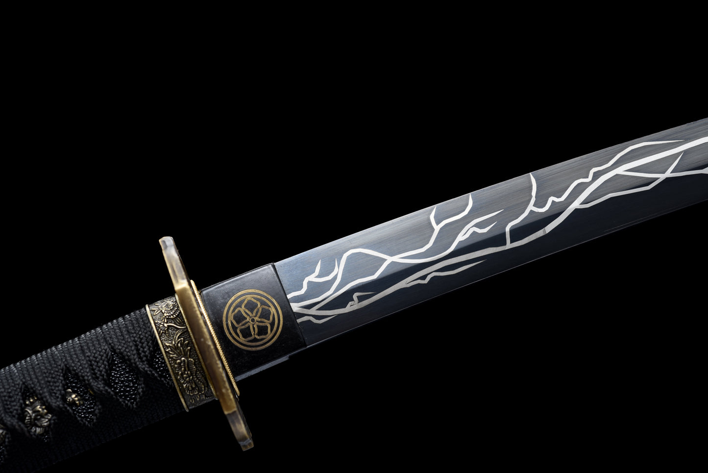 Handmade Full Tang Tanto Sword High manganese Black steel Blade With scabbard - 21 in