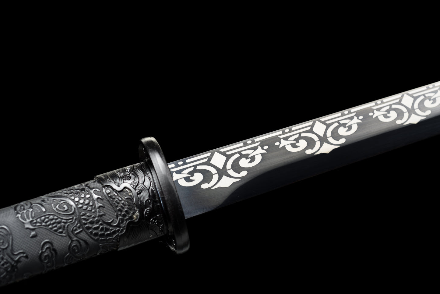 Handmade Ninjato Sword Spring steel Full Tang black Scabbard  - 42 in