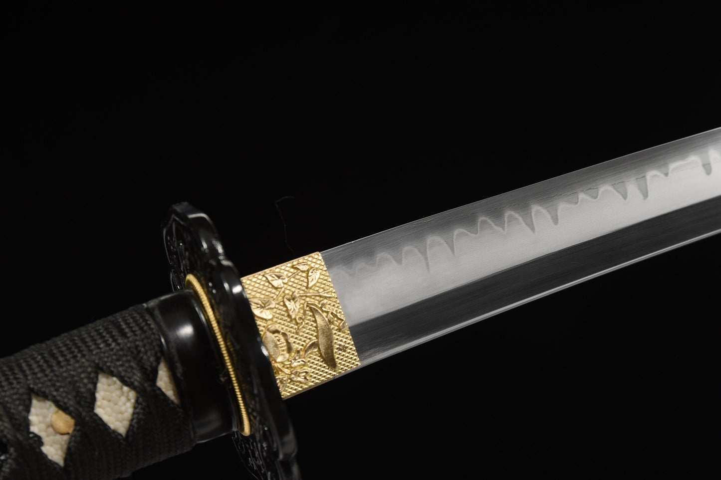 Handmade Full Tang Wakizashi Sword T10 Carbon Steel With Clay Tempered Blade - 31 in