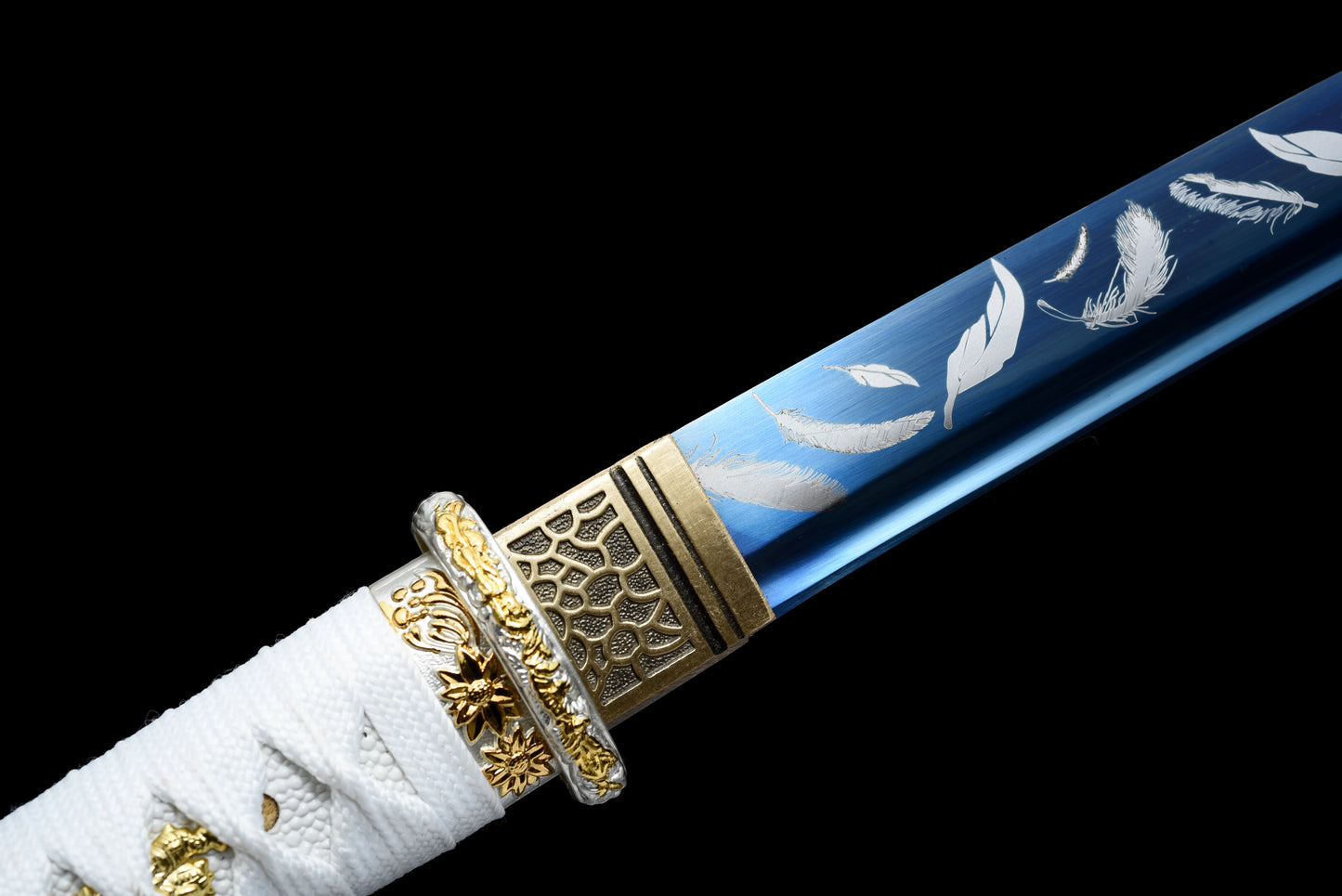 Handmade Full Tang Tanto Sword High manganese Blue steel Blade With scabbard - 21 in