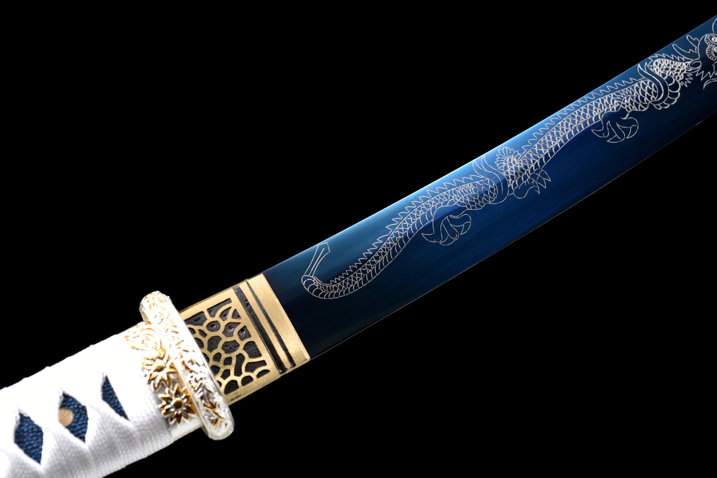 Handmade Full Tang Tanto Sword High manganese Blue steel Blade With scabbard - 21 in