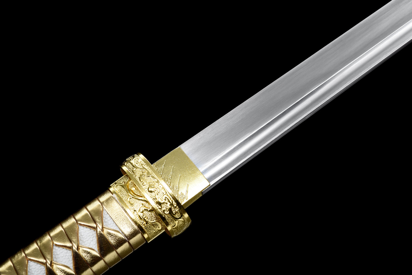 Handmade Ninja Sword High manganese steel blade full Tang gold sheath - 41 in