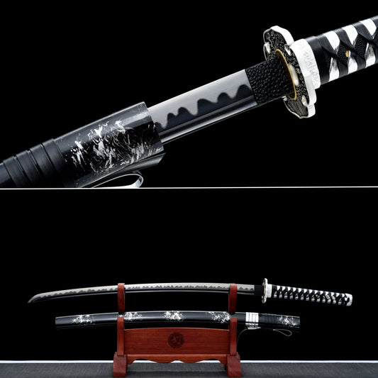 Handmade Full Tang Katana 1095 High-carbon steel Black Blade 41 inches