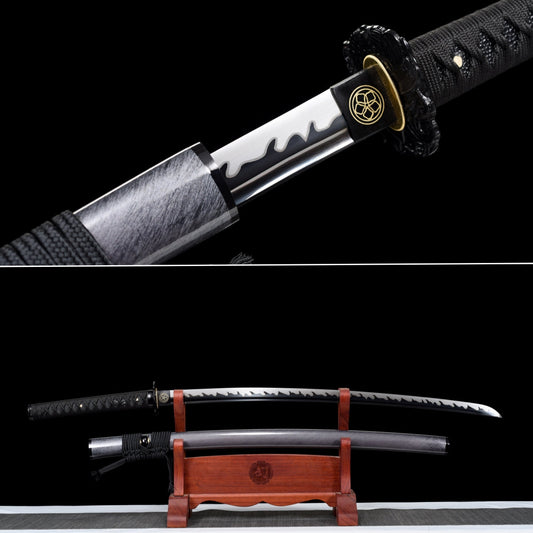 Handmade Full Tang Katana 1095High-carbon steel Black Blade 41 inches