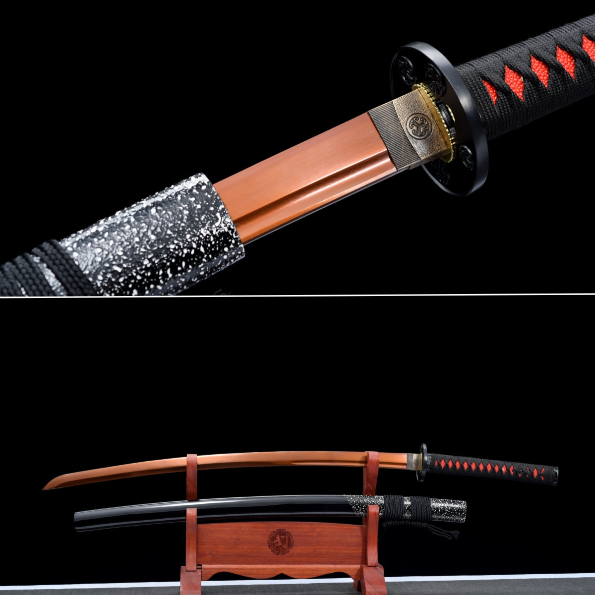 Handmade Full Tang Katana 1095 High-carbon steel Red blade 41 inches