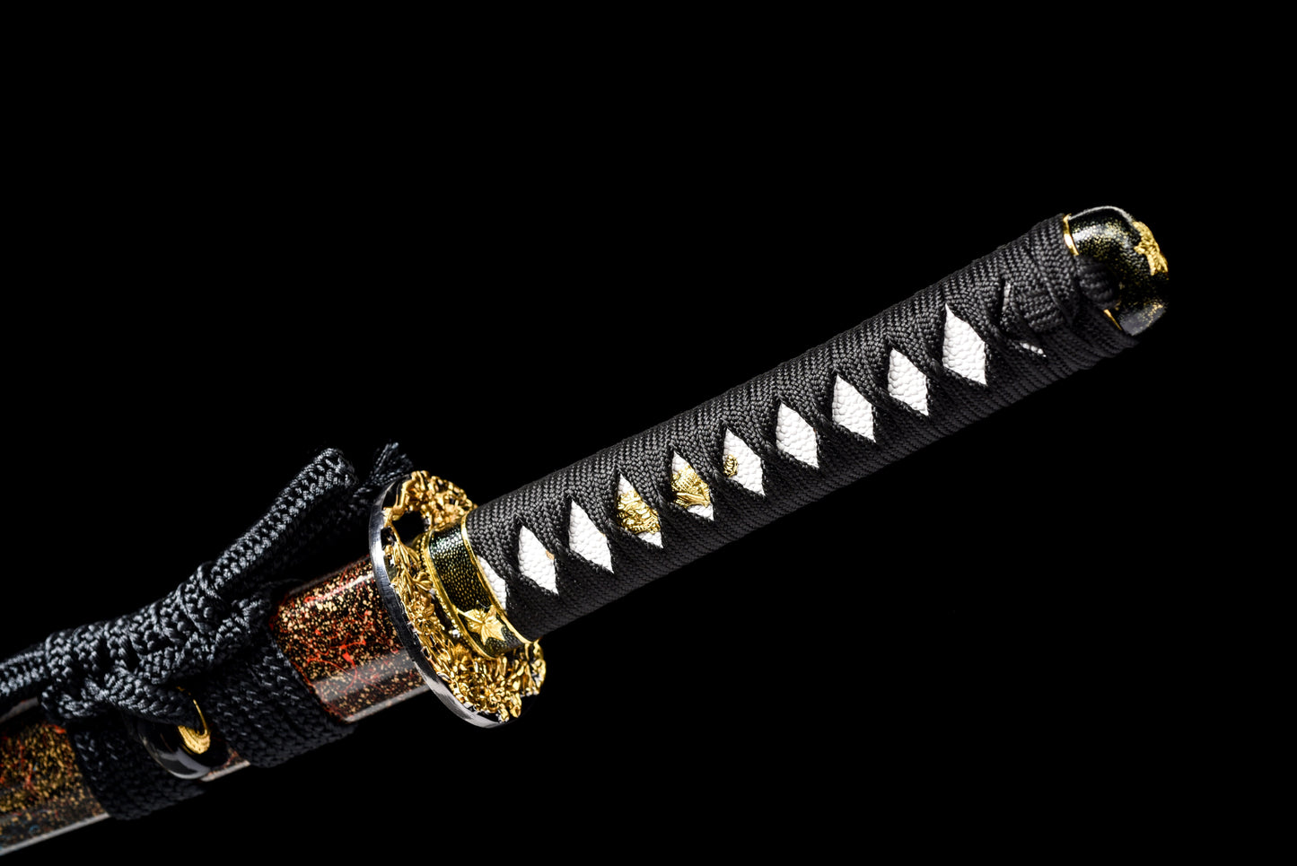 Handmade Wakizashi Sword  Red Damascus steel With Chroma Scabbard - 31 in