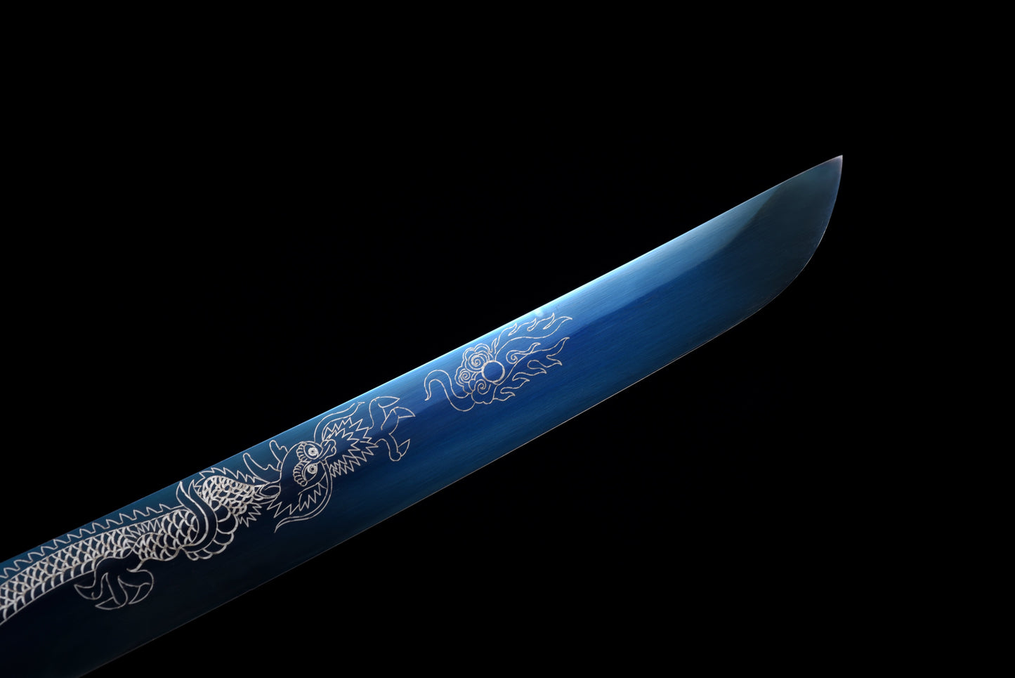 Handmade Full Tang Tanto Sword High manganese Blue steel Blade With scabbard - 21 in