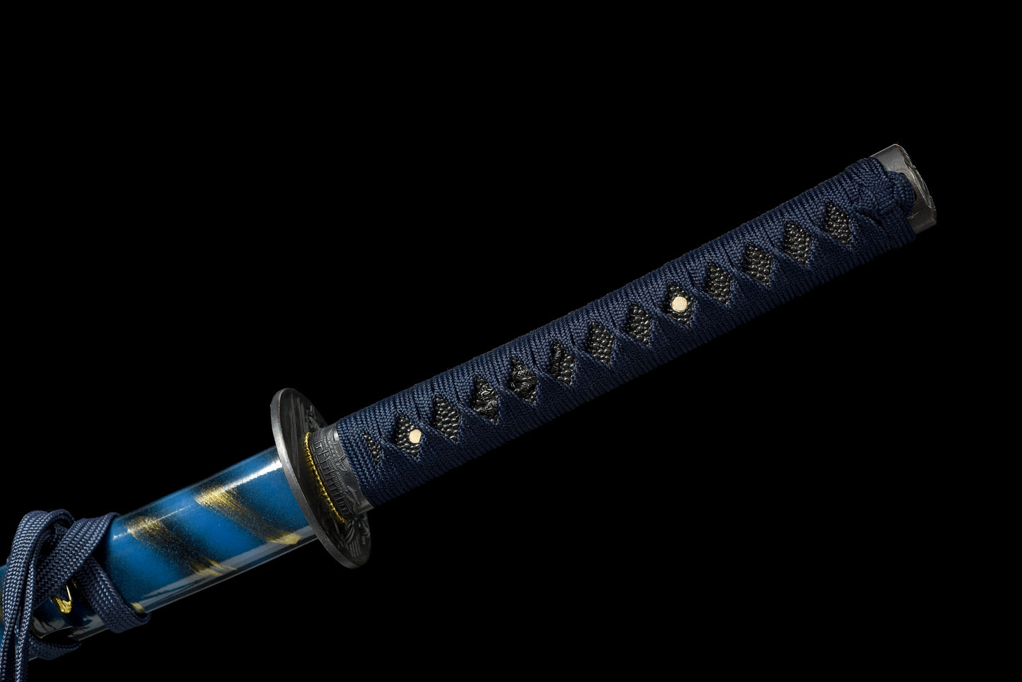 Handmade Full Tang katana 1045 carbon steel Blue Scabbard 41 inches