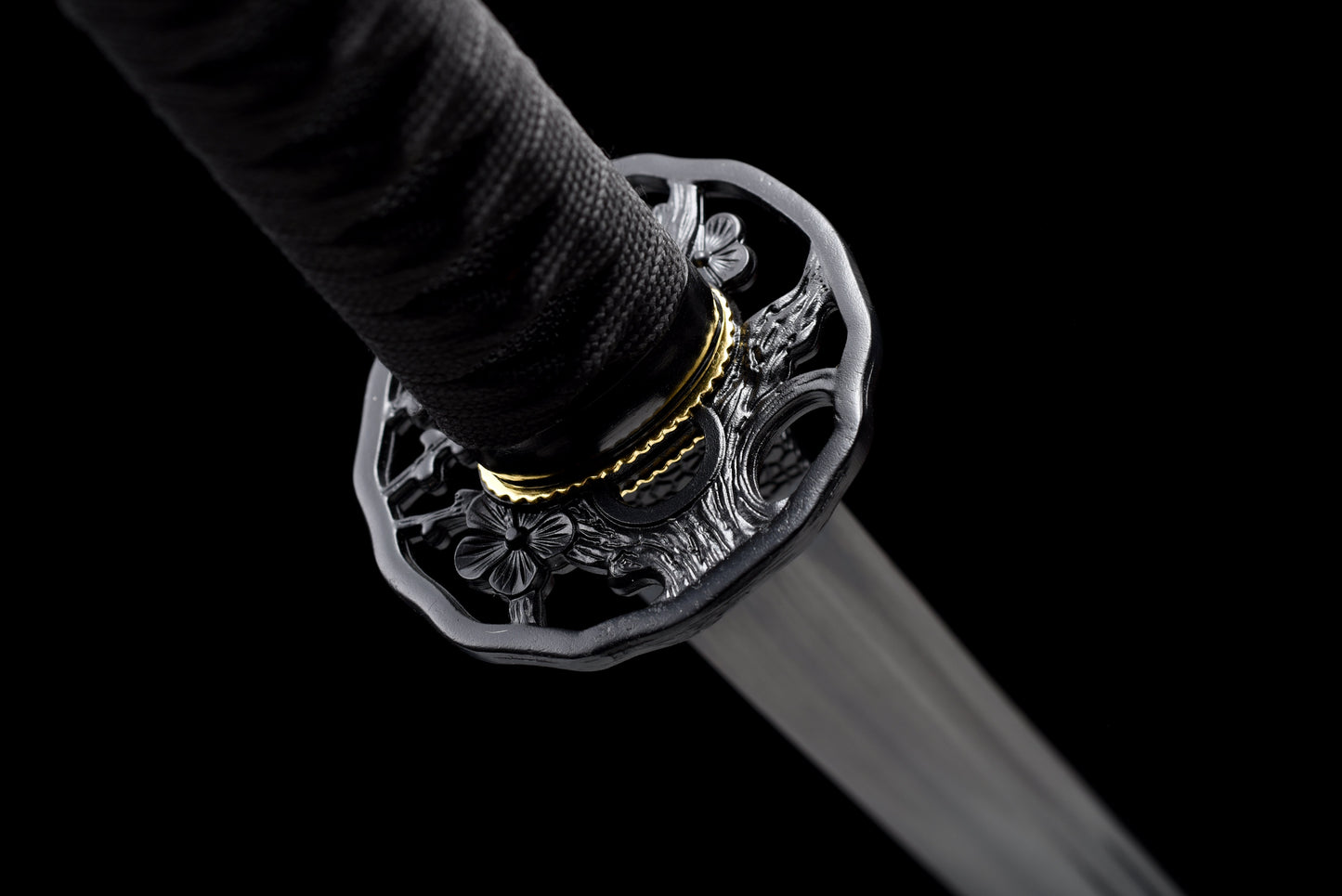 Handmade Full Tang Katana 1060 high carbon steel Black blade 41 inches