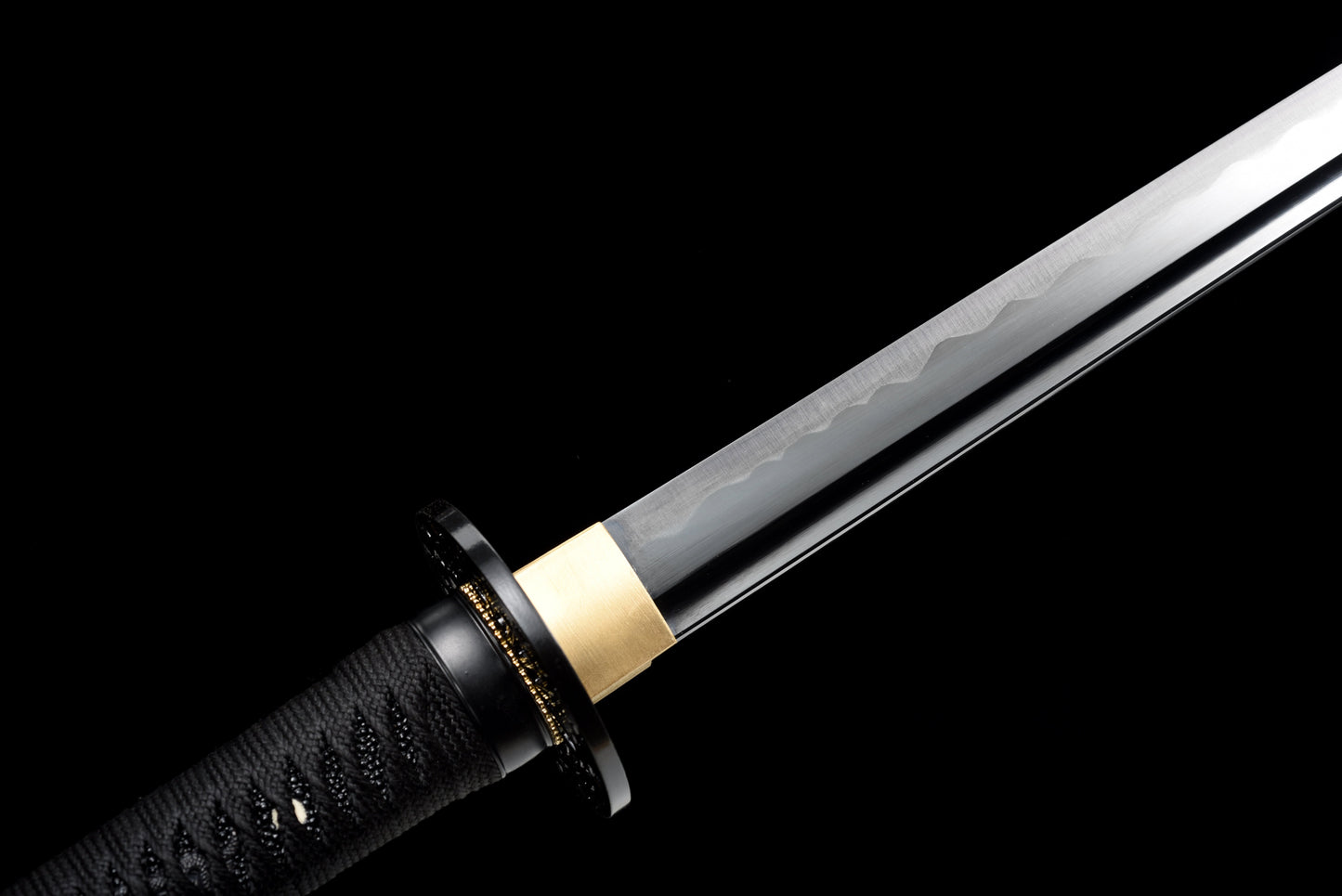 Handmade Ninjato Sword Spring steel Full Tang Black blade - 41in